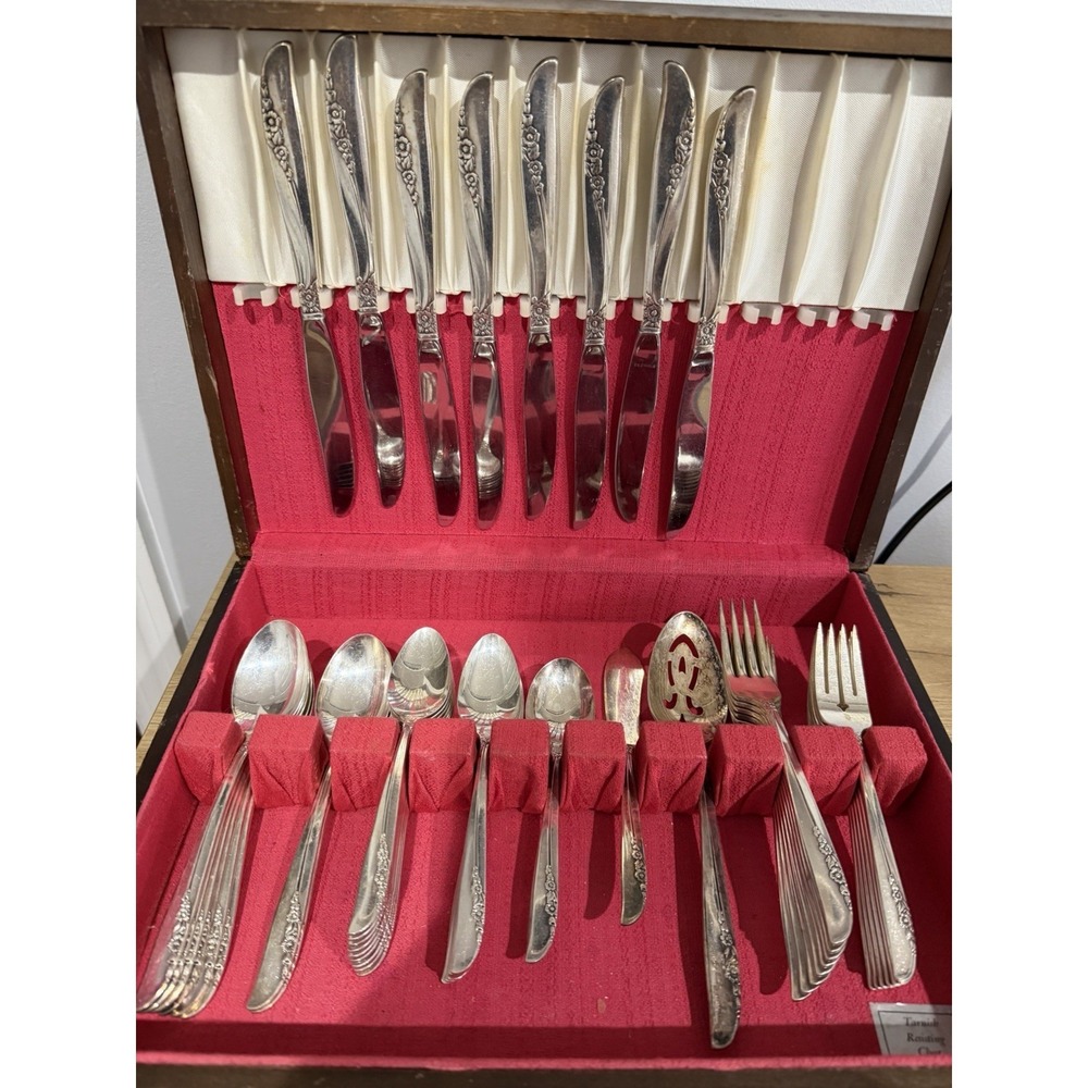 Nice Vintage Oneida 1881 Rogers LILAC TIME Service for Flatware 51 pcs